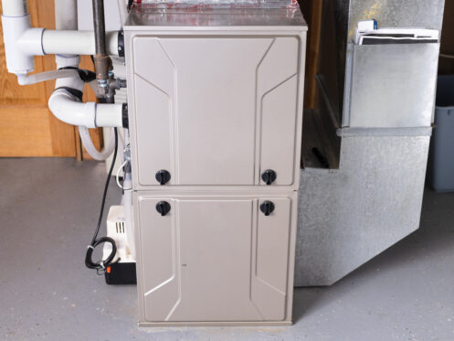 Double stage gas furnace in the basement In Dallas, GA