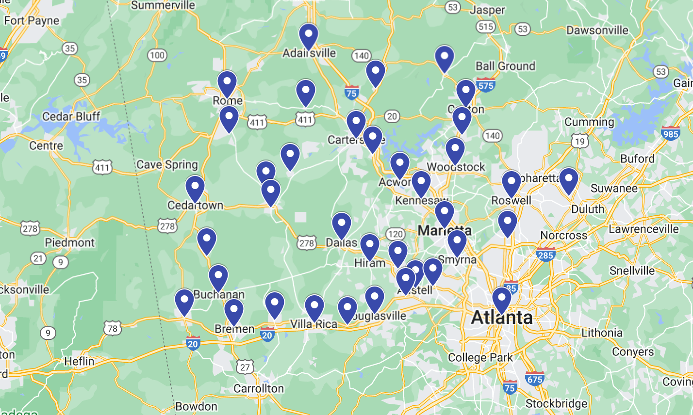 precision heating & air service area